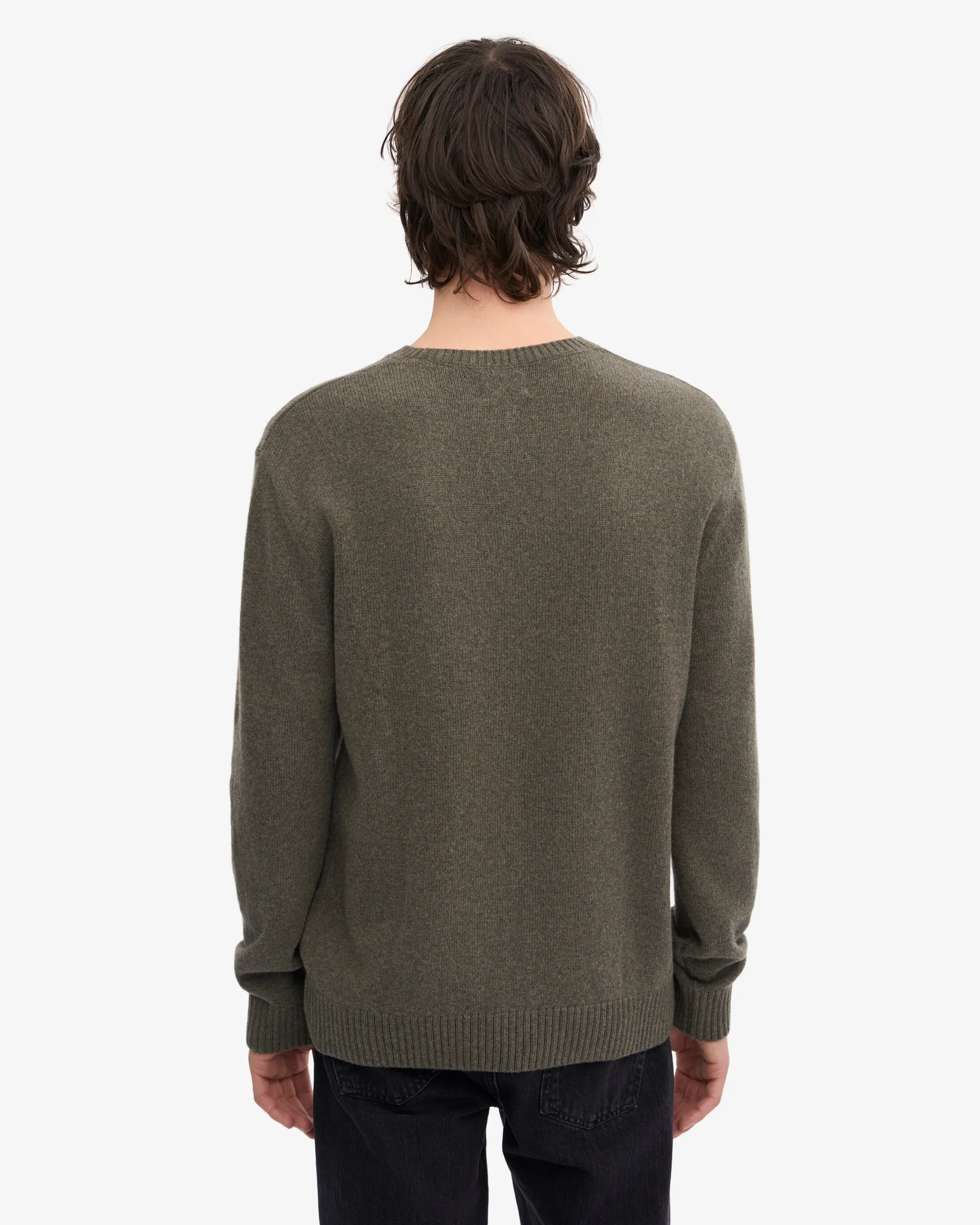 Classic Merino Wool Crew - Dusty Olive