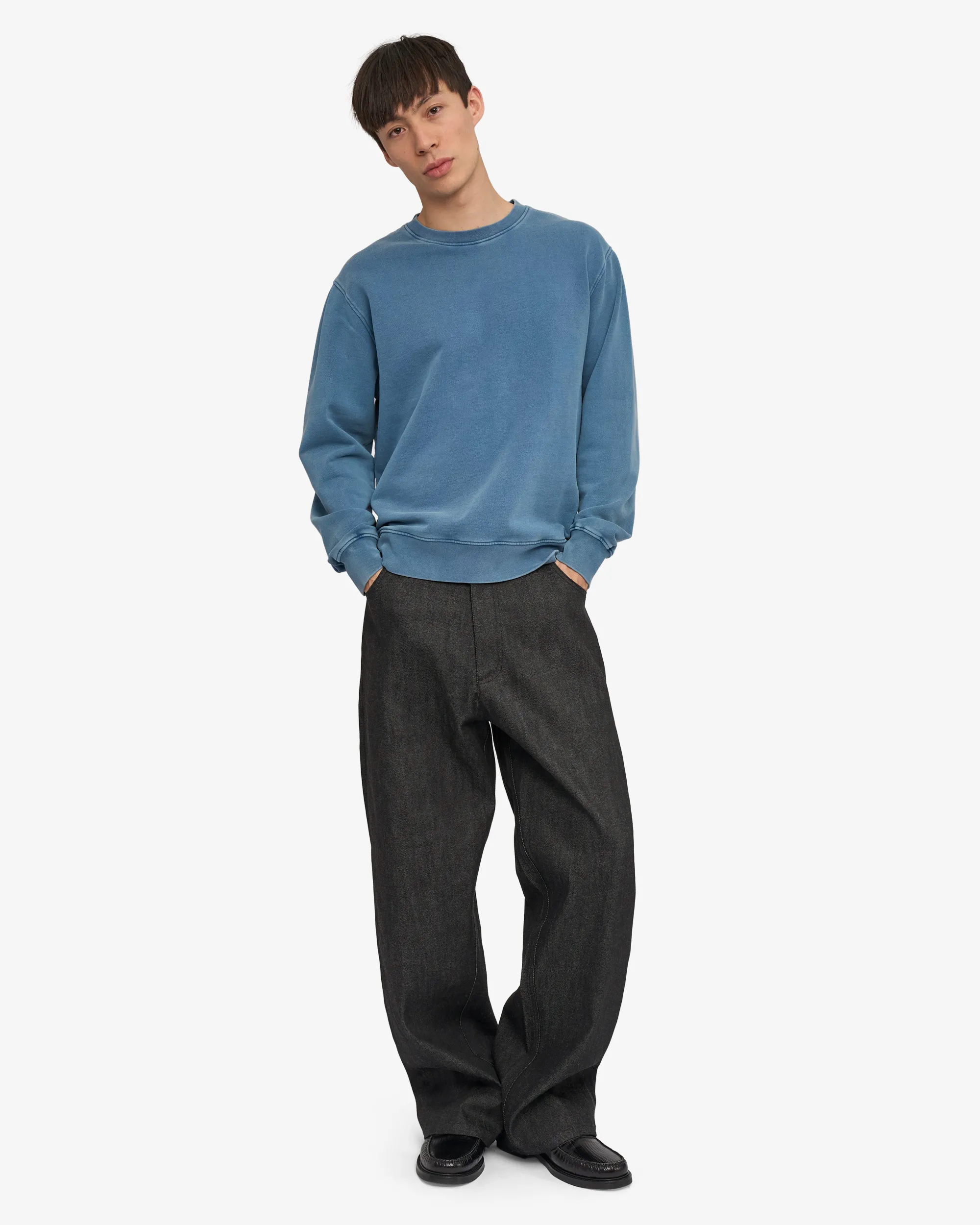 Classic Organic Crew - Faded Indigo