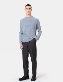 Light Merino Wool Crew - Oxblood Red