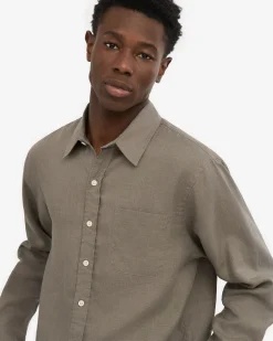 Linen Shirt - Dusty Olive