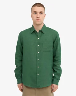 Linen Shirt - Emerald Green