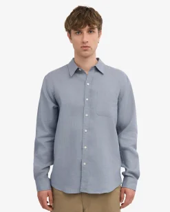 Linen Shirt - Steel Blue