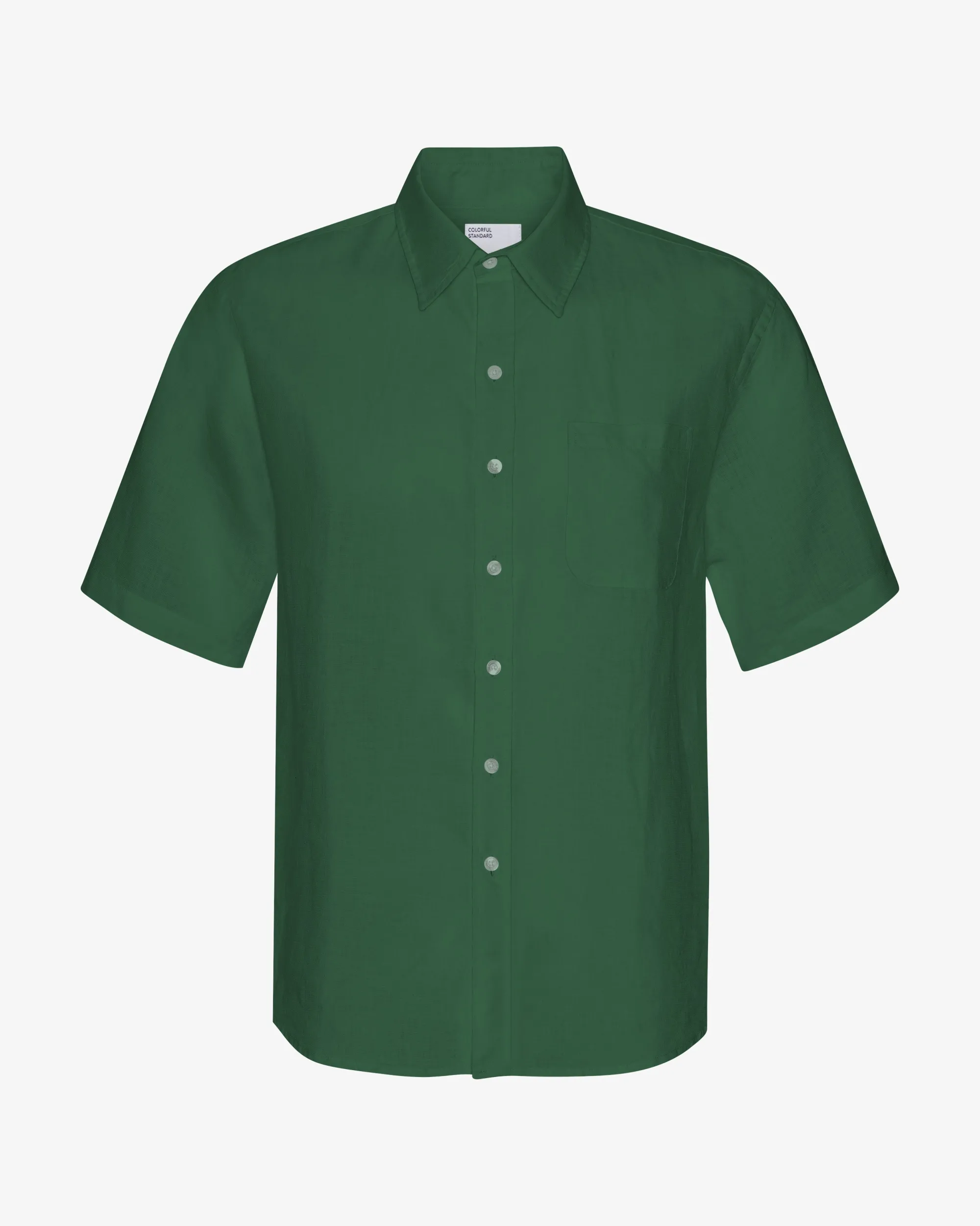 Linen SS Shirt - Emerald Green