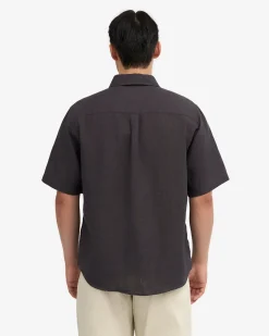Linen SS Shirt - Lava Grey