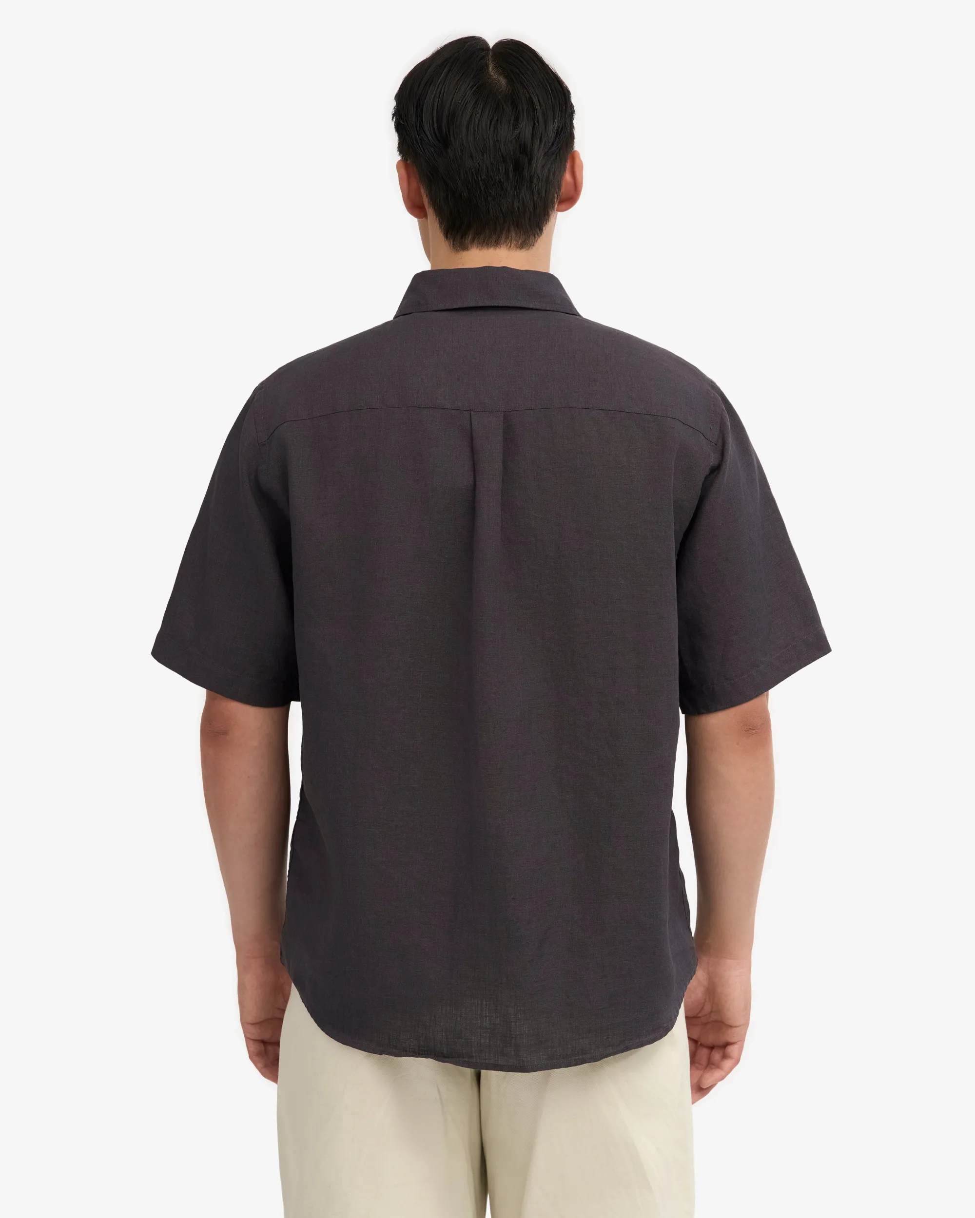 Linen SS Shirt - Lava Grey