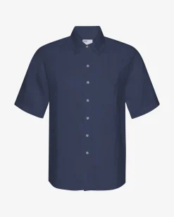Linen SS Shirt - Marine Blue