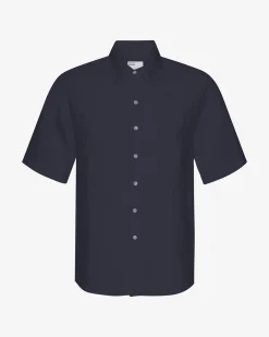 Linen SS Shirt - Navy Blue