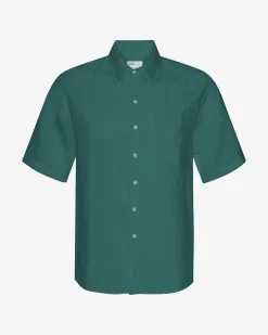 Linen SS Shirt - Ocean Green