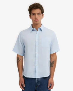 Linen SS Shirt - Polar Blue