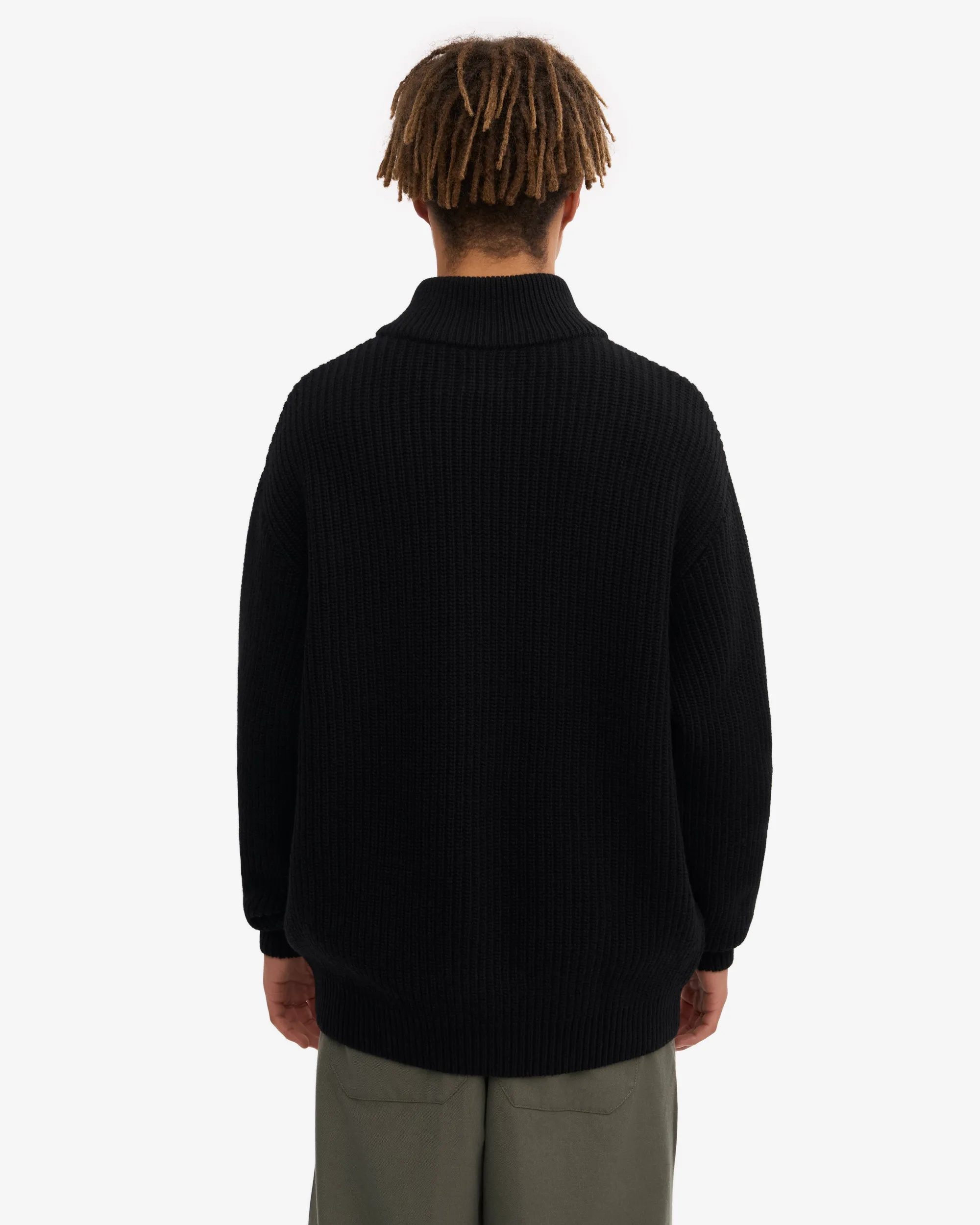 Merino Quarter Zip - Deep Black