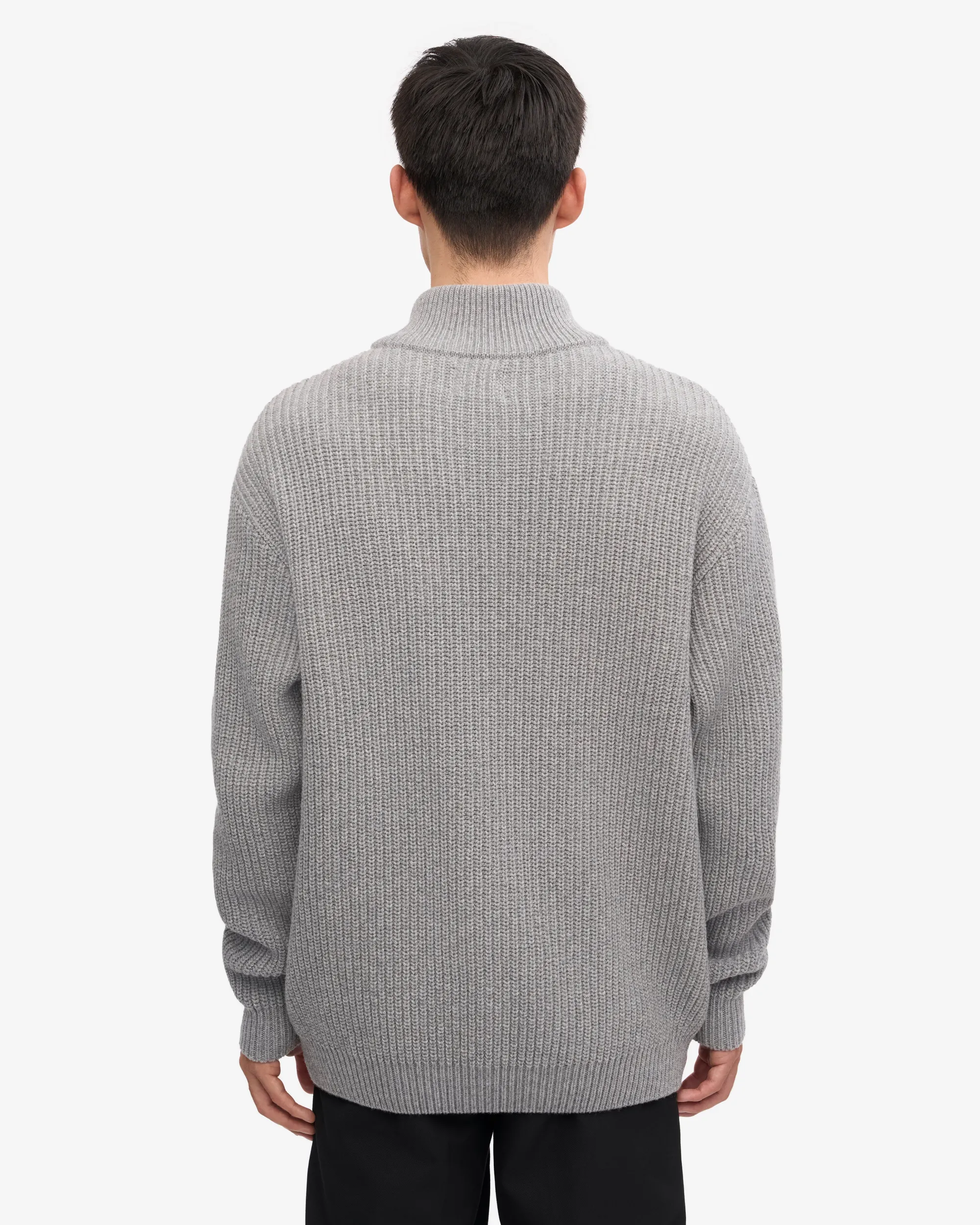 Merino Quarter Zip - Heather Grey
