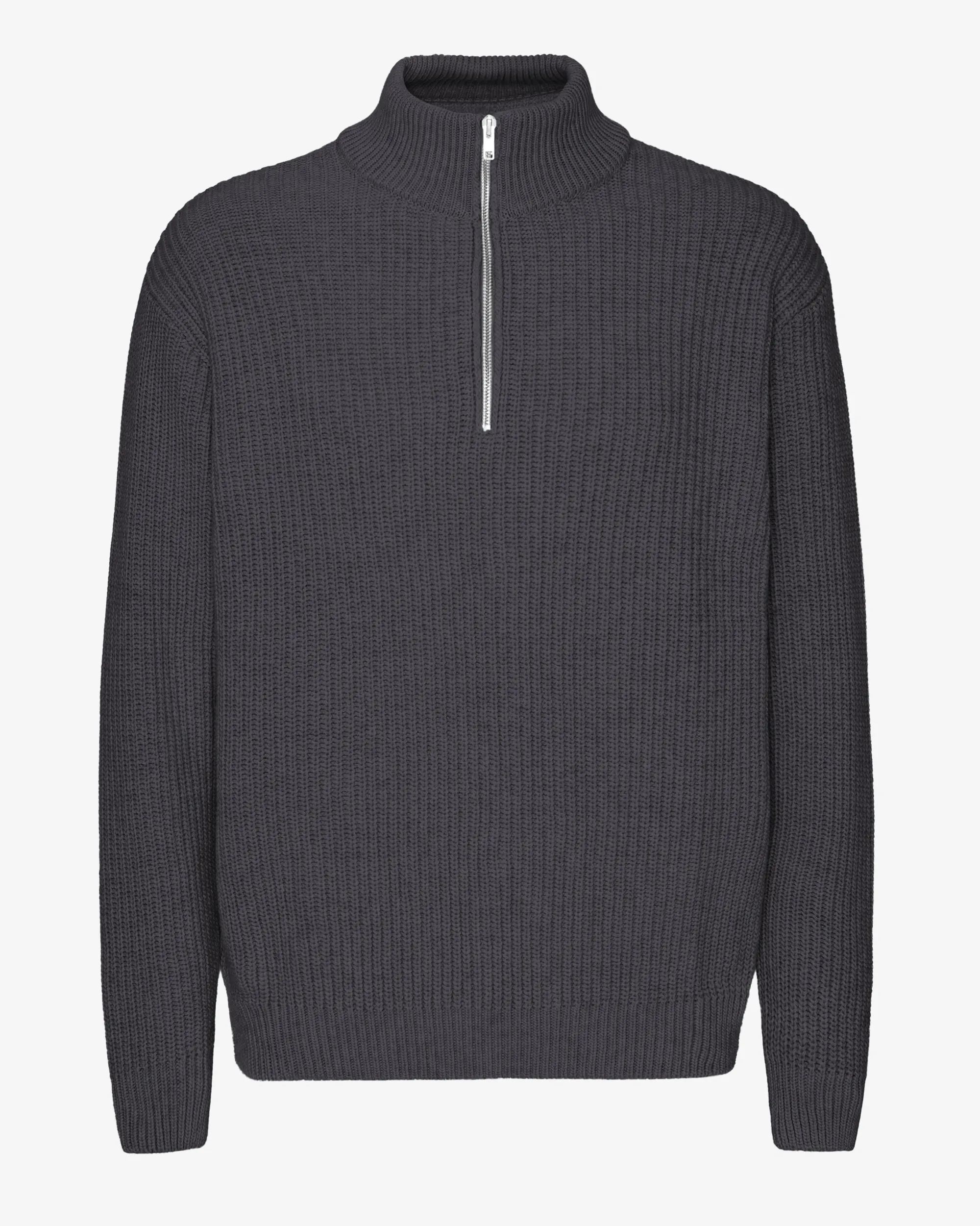 Merino Quarter Zip - Lava Grey