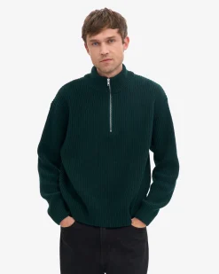 Merino Quarter Zip - Oxblood Red
