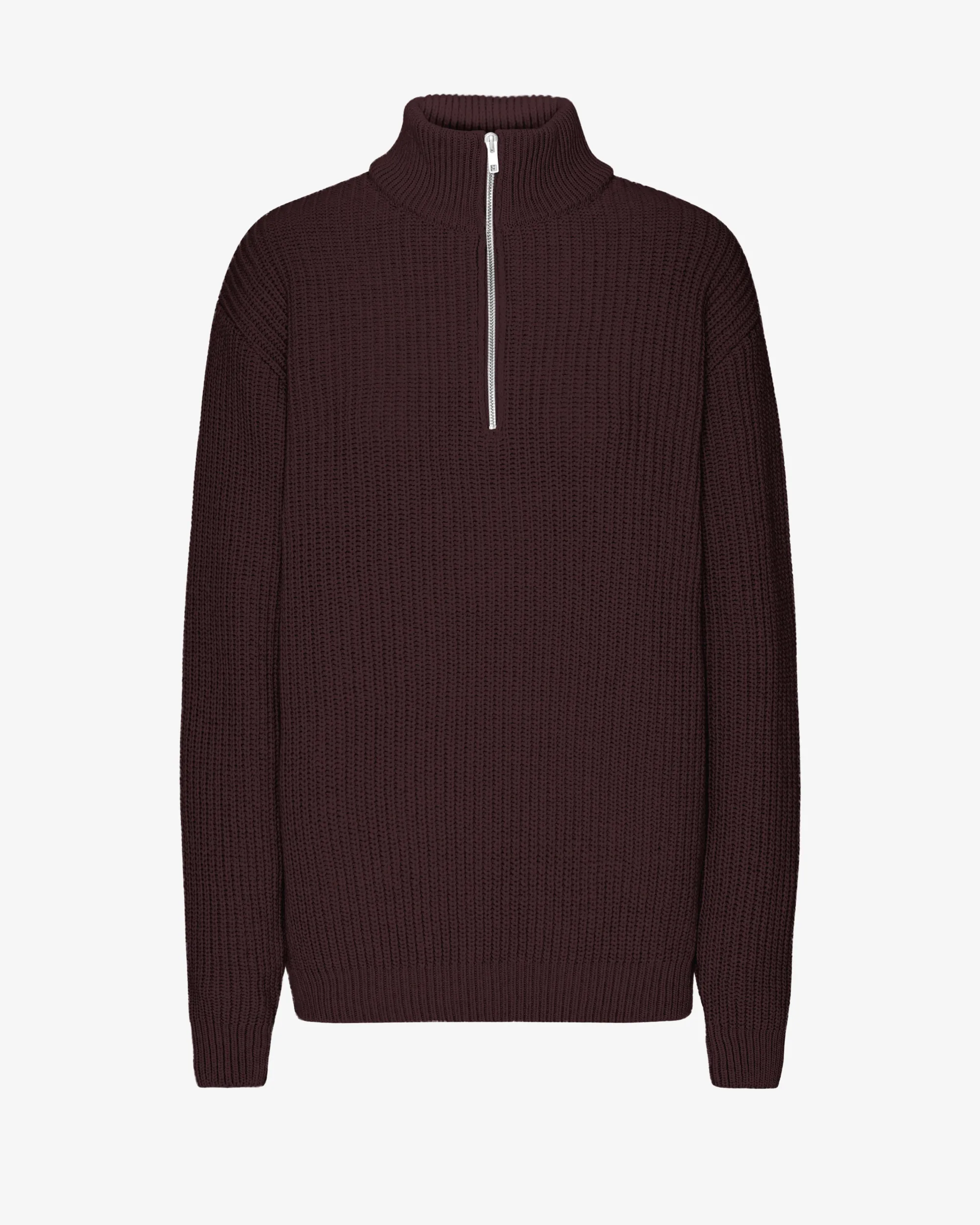 Merino Quarter Zip - Oxblood Red