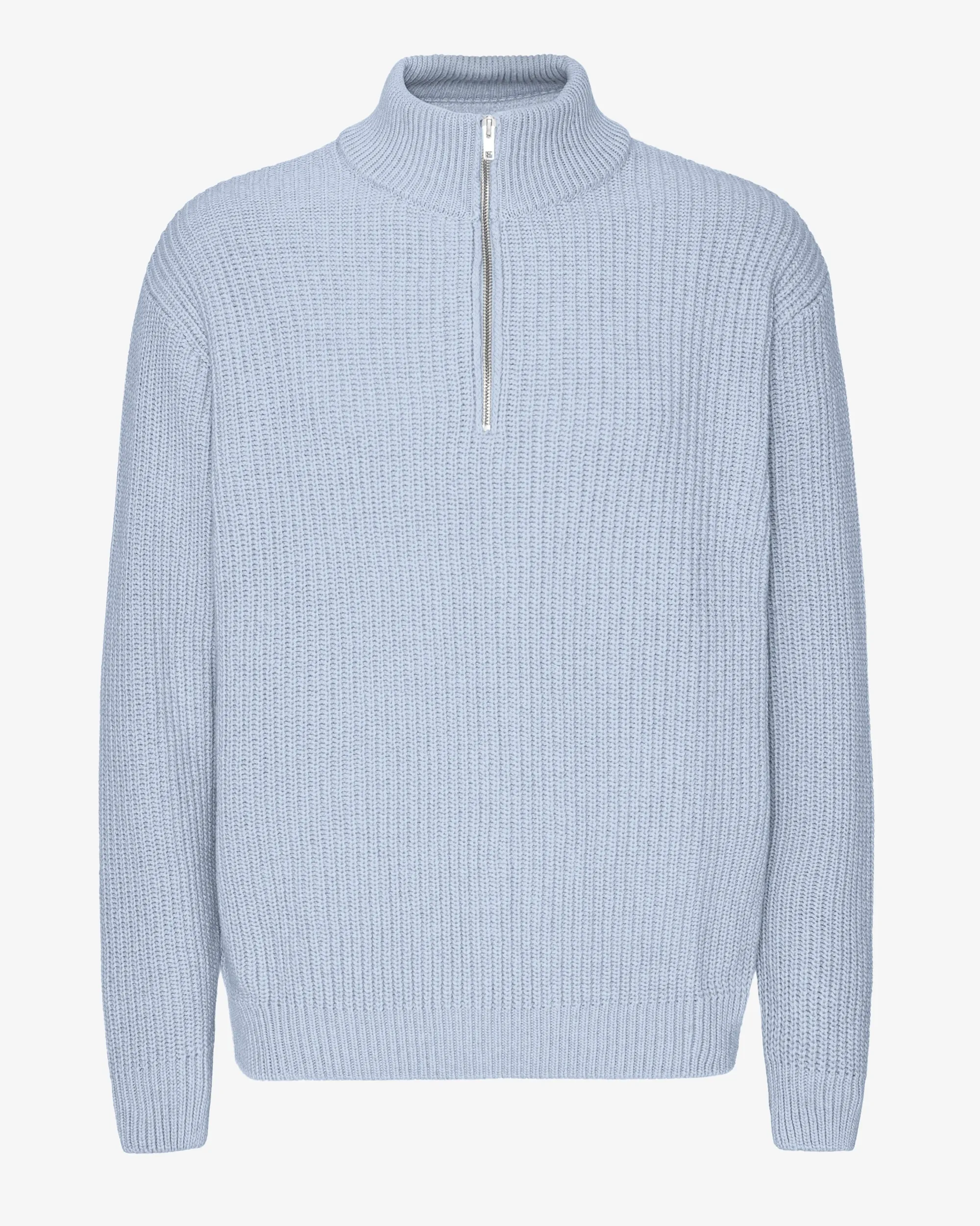 Merino Quarter Zip - Polar Blue