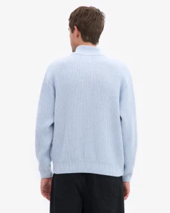 Merino Quarter Zip - Polar Blue