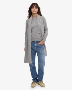 Merino Wool Beanie & Scarf - Heather Grey