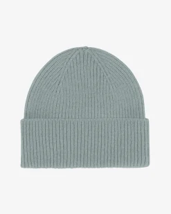 Merino Wool Beanie - Steel Blue