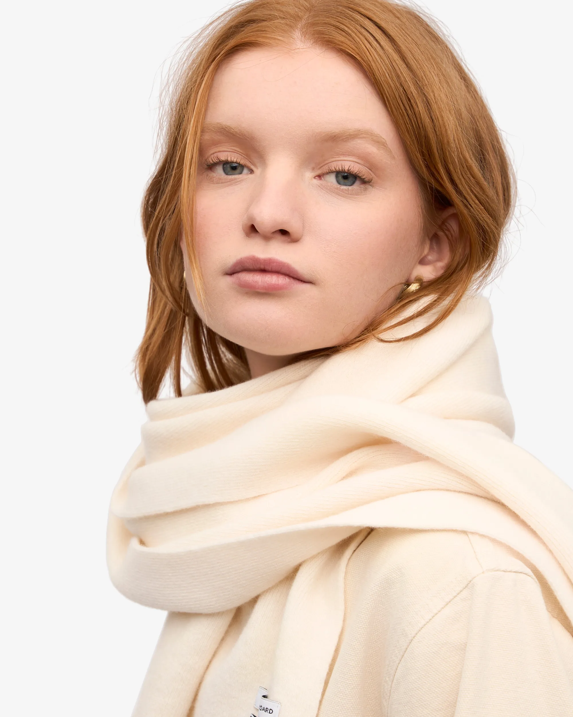 Merino Wool Scarf - Optical White