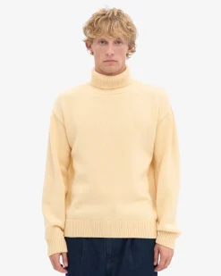 Merino Wool Turtleneck - Soft Yellow