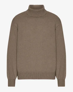 Merino Wool Turtleneck - Warm Taupe