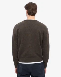 Merino Wool V-Neck Cardigan - Coffee Brown