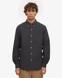Organic Button Down Shirt - Lava Grey