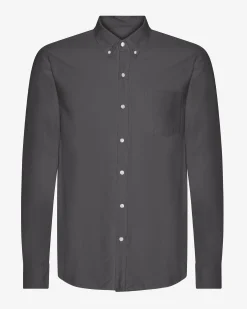 Organic Button Down Shirt - Lava Grey