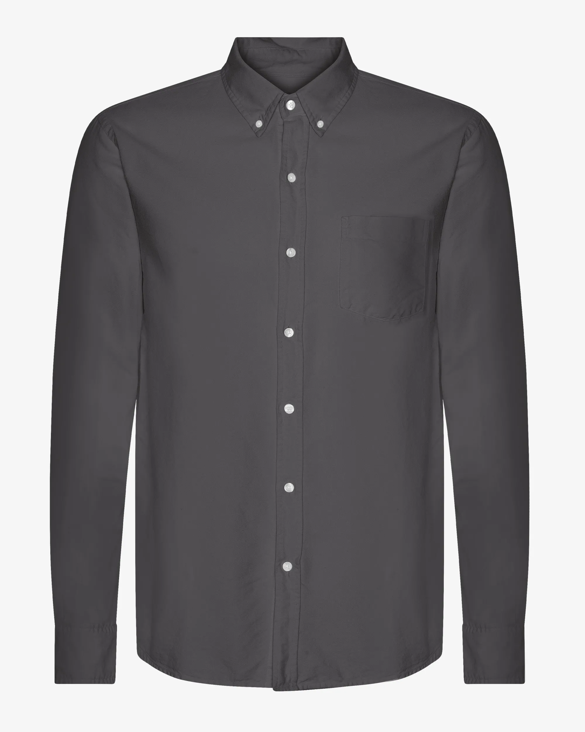 Organic Button Down Shirt - Lava Grey