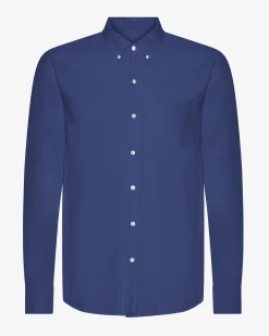 Organic Button Down Shirt - Marine Blue