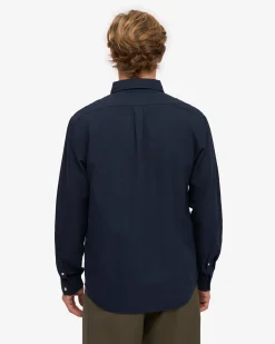 Organic Button Down Shirt - Navy Blue