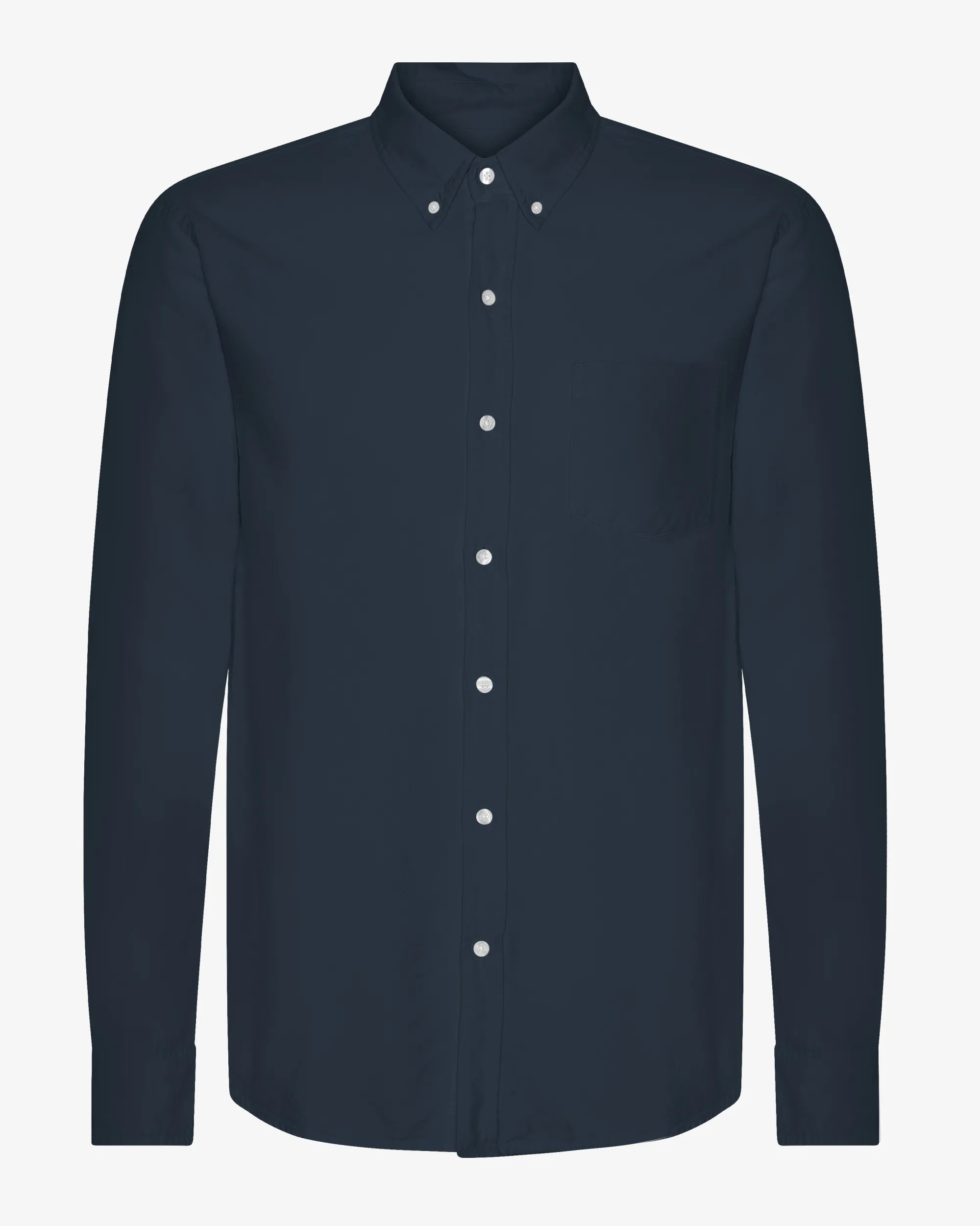 Organic Button Down Shirt - Navy Blue