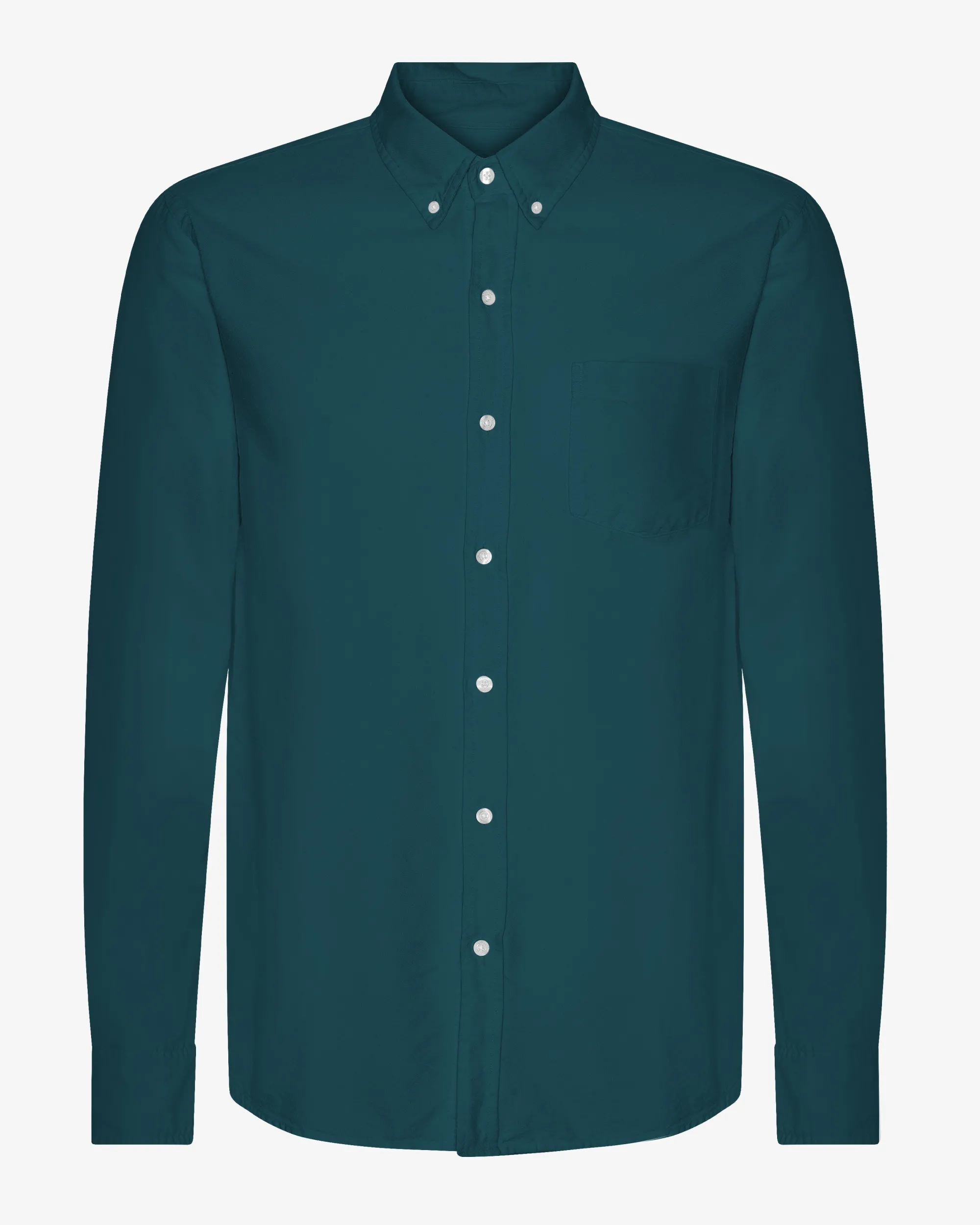 Organic Button Down Shirt - Ocean Green