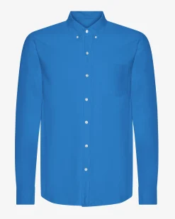 Organic Button Down Shirt - Pacific Blue