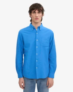 Organic Button Down Shirt - Pacific Blue