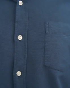 Organic Button Down Shirt - Petrol Blue