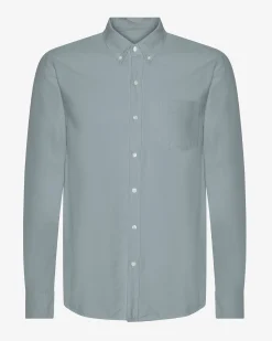 Organic Button Down Shirt - Steel Blue