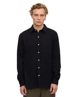 Organic Flannel Shirt - Deep Black