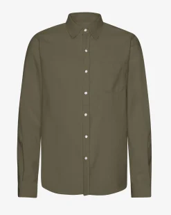 Organic Flannel Shirt - Dusty Olive