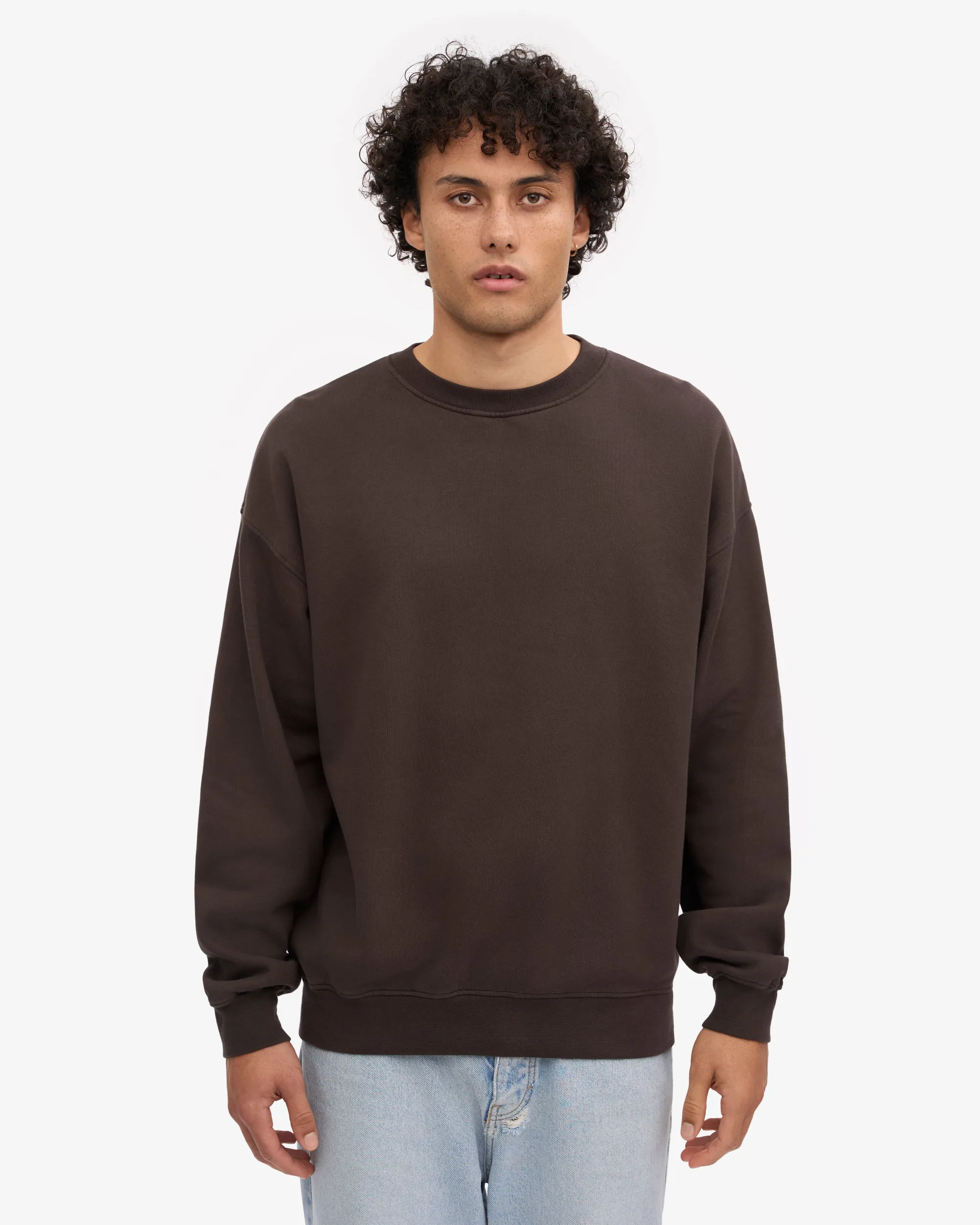 Organic Oversized Crew - Coffee Brown