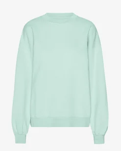 Organic Oversized Crew - Light Aqua