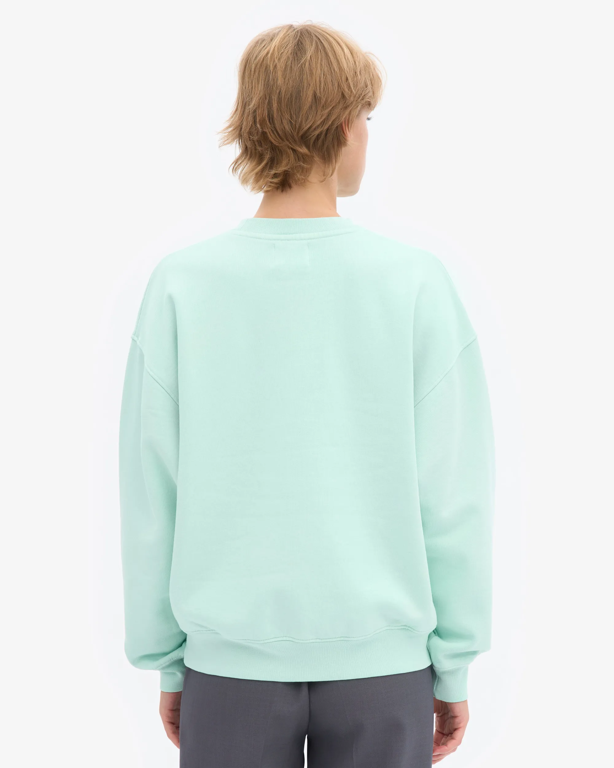 Organic Oversized Crew - Light Aqua