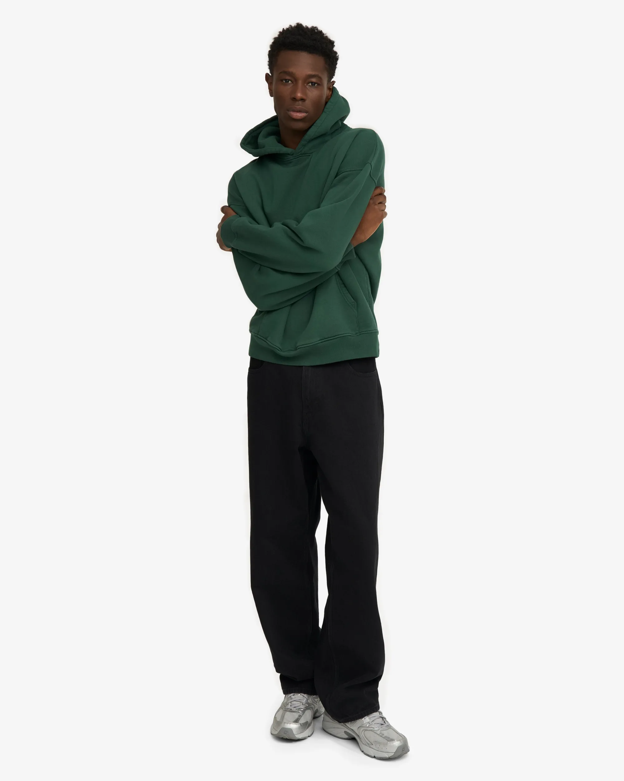 Organic Oversized Hood - Emerald Green
