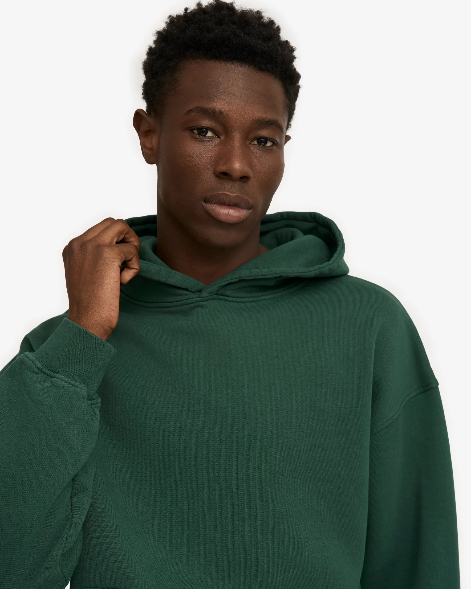 Organic Oversized Hood - Emerald Green