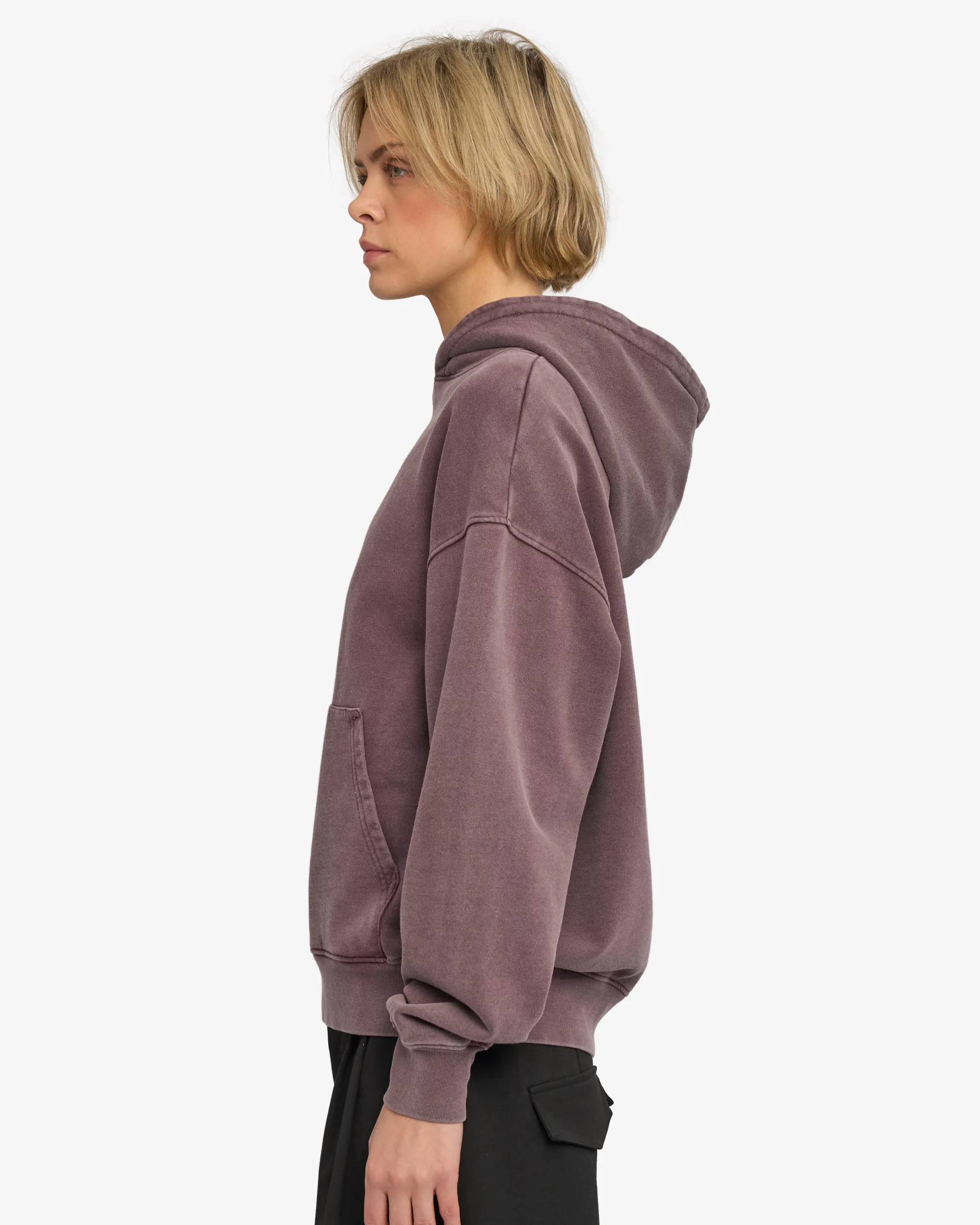 Organic Oversized Hood - Faded Grape