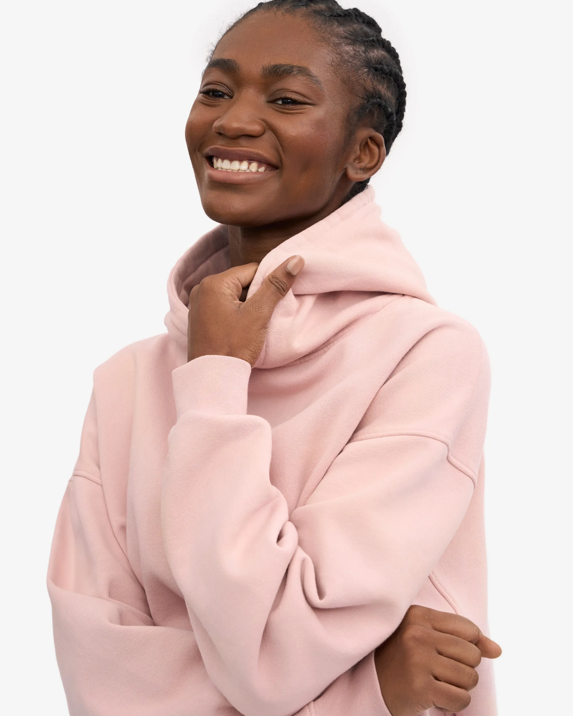 Organic Oversized Hood - Faded Pink