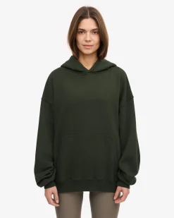 Organic Oversized Hood - Hunter Green