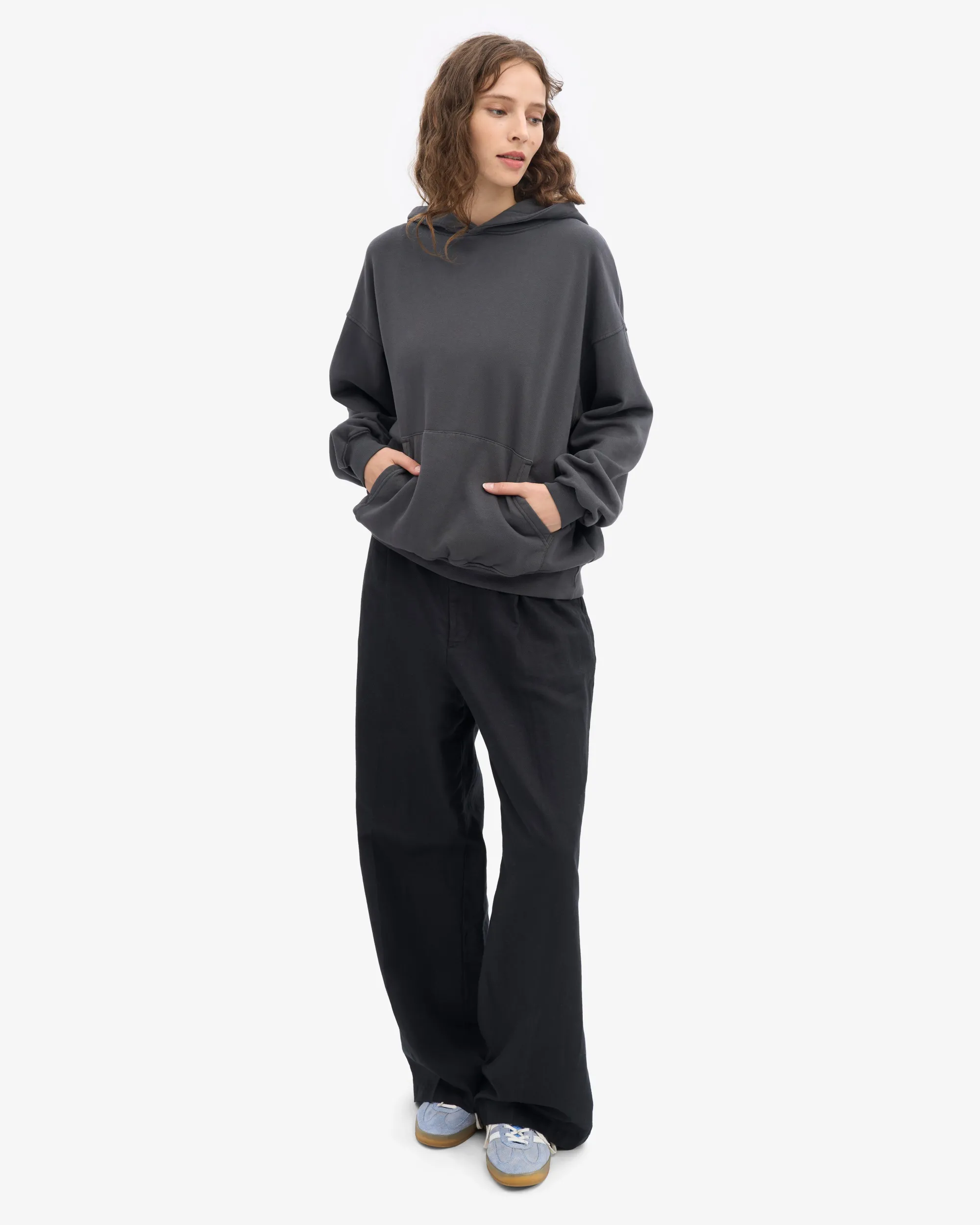 Organic Oversized Hood - Lava Grey