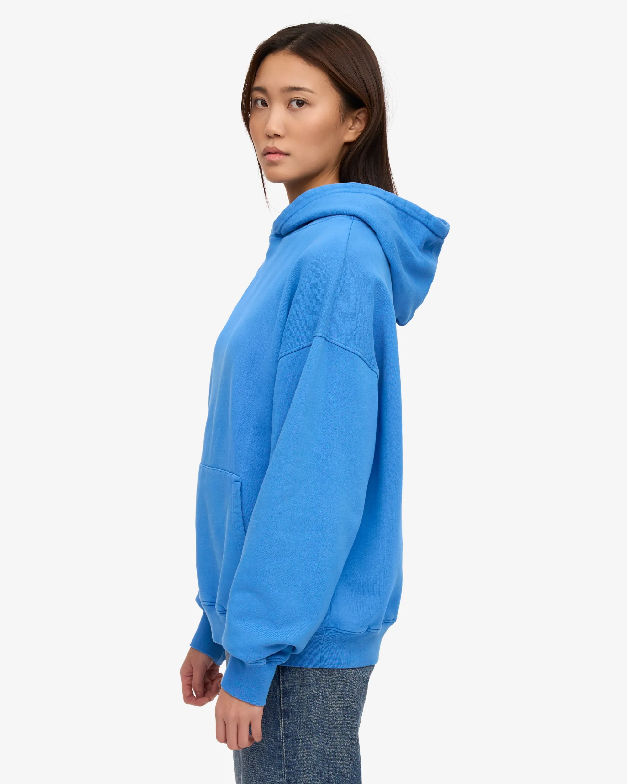 Organic Oversized Hood - Pacific Blue
