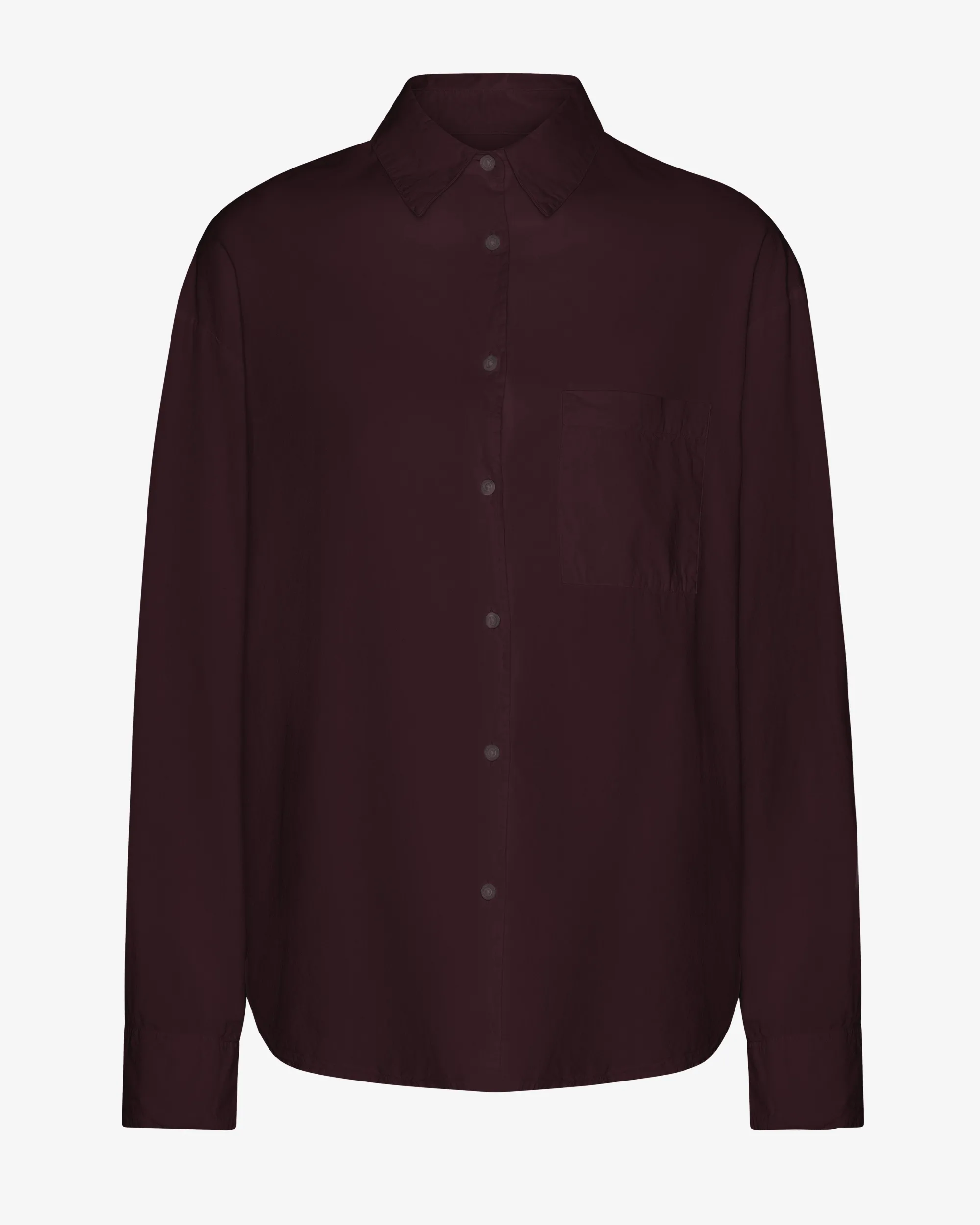 Organic Oversized Shirt - Oxblood Red